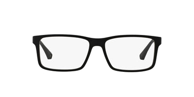 Emporio Armani Mens EA3038 Rectangular Sunglasses Rubber Black/Demo Lens 54 mm