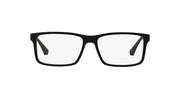 Emporio Armani Mens EA3038 Rectangular Sunglasses Rubber Black/Demo Lens 54 mm