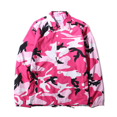 Men's Camouflage Coach Jacket, Skateboard Windbreaker