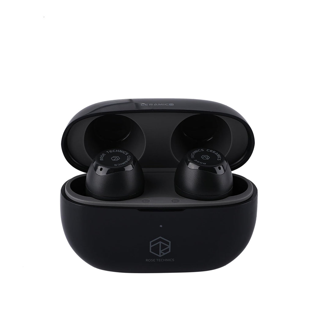 Linsoul Rose Technics Ceramics Wireless Earbuds 10mm DD HiFi Gaming Earbuds Bluetooth 5.3 Earphones with ENC Noise Canceling Dual Connect 60ms Latency for Workout (Black)