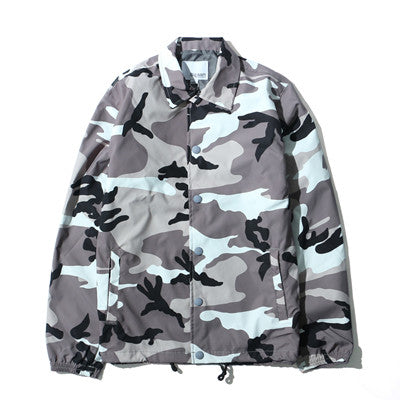 Men's Camouflage Coach Jacket, Skateboard Windbreaker