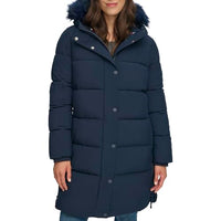 Tommy Hilfiger Zip-Up Long Puffer Coat Navy SM (US 4-6)