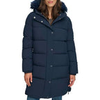 Tommy Hilfiger Zip-Up Long Puffer Coat Navy SM (US 4-6)