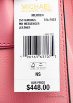 Michael Kors Mercer Leather Messenger Crossbody Bag