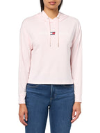 Tommy Hilfiger Womens Plaid Lurex Button Up Shirt Powder Pink Medium
