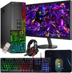 Dell Optiplex Small Desktop Computer (SFF) PC | Quad Core Intel i5 (3.2GHz) | 16GB DDR3 RAM | 512GB SSD | 24 Inch Monitor | RGB Gaming Keyboard & Mouse Headset | Windows 10 Pro (Renewed)