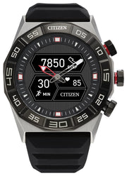 Citizen CZ Smart PQ2 Hybrid Smartwatch with YouQ Wellness app Featuring IBM Watson® AI and NASA Research Black and White Customizable Display Bluetooth HR Activity Tracker 18-Day Battery Life