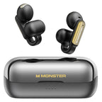 Monster Open AC601 Wireless Earbuds Bluetooth 5.4 Earbuds with ENC Crystal Clear Call USB-C Charging IPX5 Waterproof Wireless Clip-on Earbuds 32H Playback Ultra Long Battery Life (Black)
