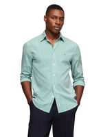 Tommy Hilfiger Mens Flex Poplin Gingham Regular Long Sleeve Shirts