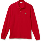 Lacoste Mens Classic Long Sleeve Pique Polo Shirt Red XXXXL