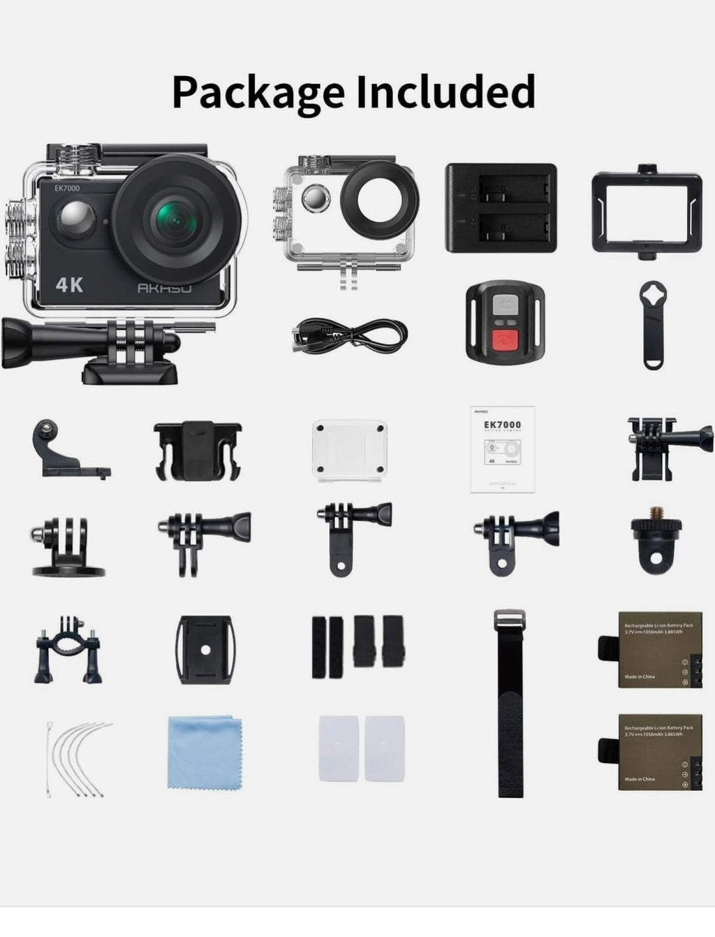WOLFANG Advanced 4K 20MP Action Camera GA100