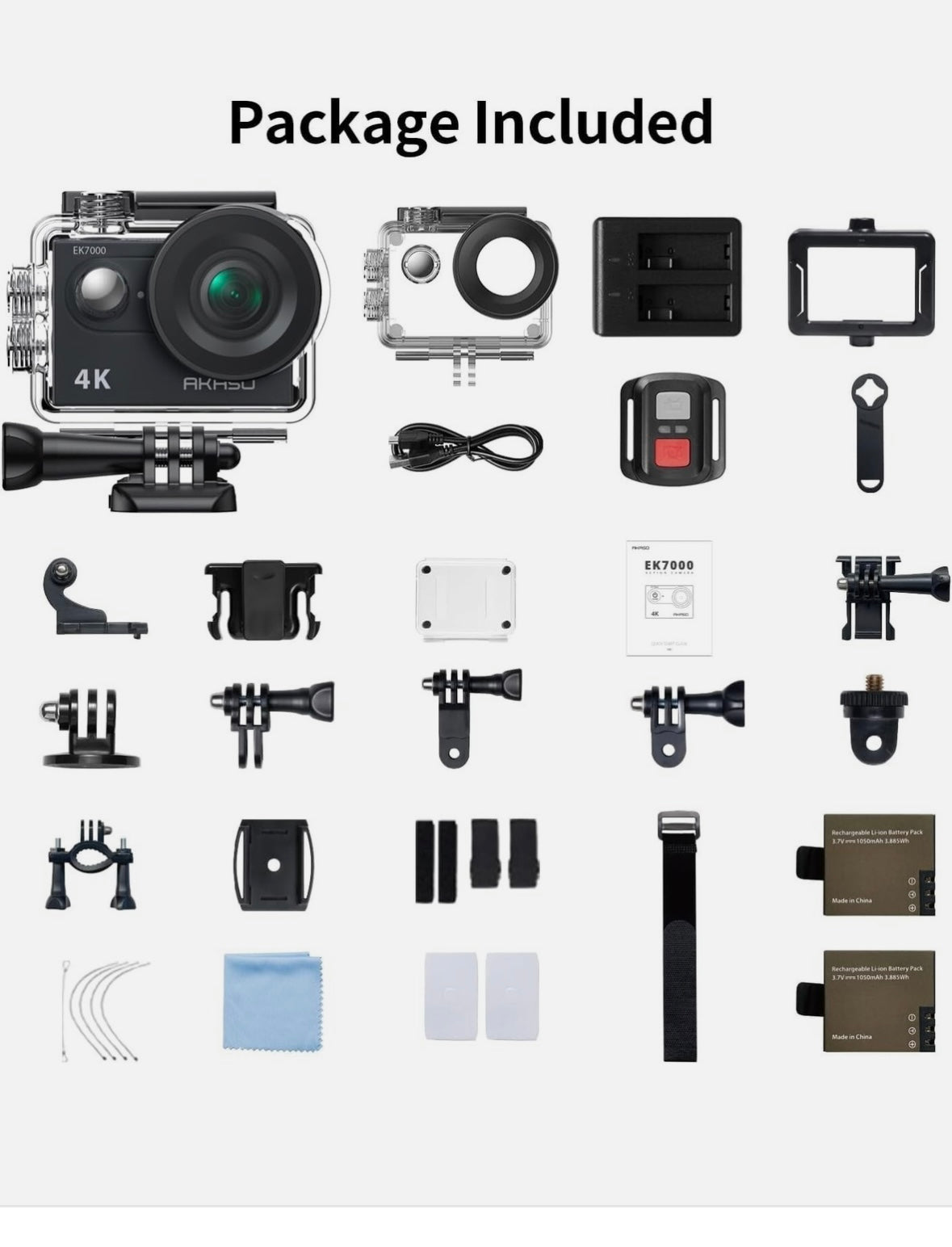 WOLFANG Advanced 4K 20MP Action Camera GA100