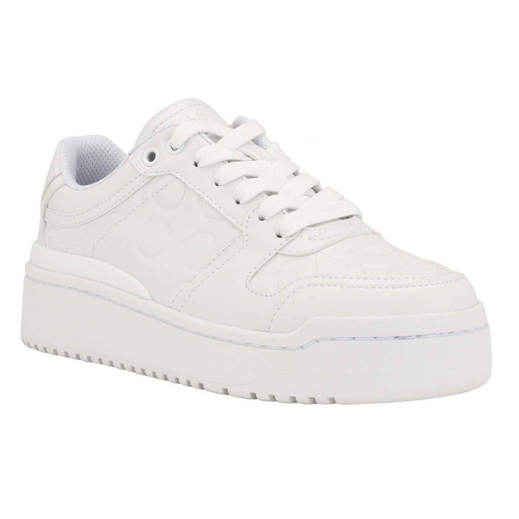 Calvin Klein Womens Aelora Sneaker White 141 9.5