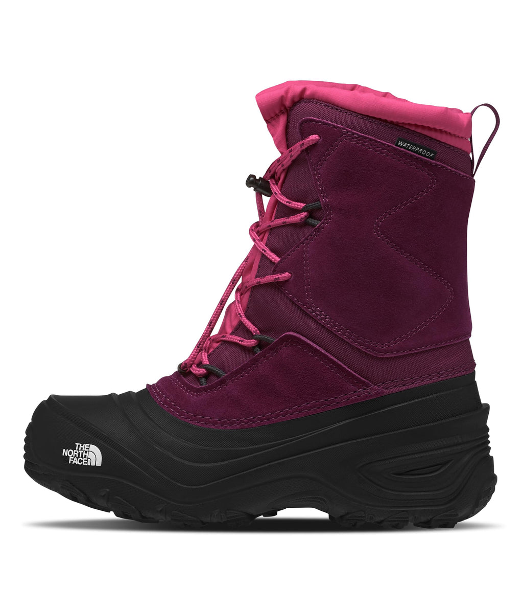 THE NORTH FACE Teen Alpenglow V Waterproof Boot Boysenberry/TNF Black 6