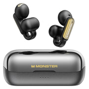 Monster Open AC601 Wireless Earbuds Bluetooth 5.4 Earbuds with ENC Crystal Clear Call USB-C Charging IPX5 Waterproof Wireless Clip-on Earbuds 32H Playback Ultra Long Battery Life (Black)