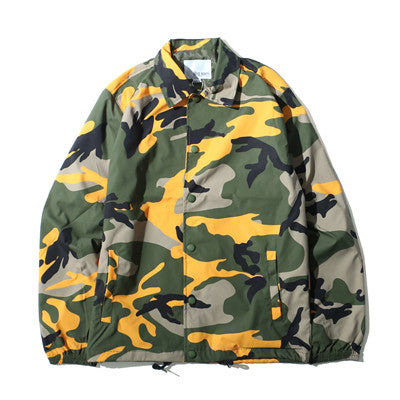 Men's Camouflage Coach Jacket, Skateboard Windbreaker