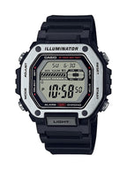 Casio LED Illuminator Dual-Time 1/100-Second Stopwatch w/ 5 Multi-Function Alarms MWD-110H-1AV