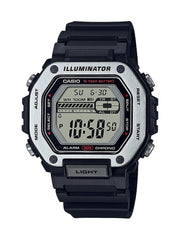 Casio LED Illuminator Dual-Time 1/100-Second Stopwatch w/ 5 Multi-Function Alarms MWD-110H-1AV