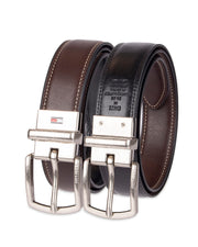 Tommy Hilfiger Boys Reversible Dress Belt Brown/Black Logo Large