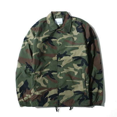 Men's Camouflage Coach Jacket, Skateboard Windbreaker