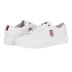 Tommy Hilfiger Womens Alezya Sneaker White Stripe Multi 10