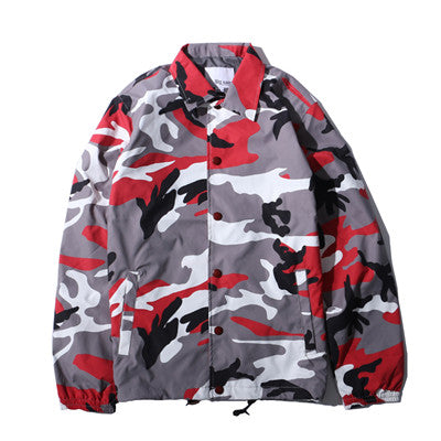 Men's Camouflage Coach Jacket, Skateboard Windbreaker