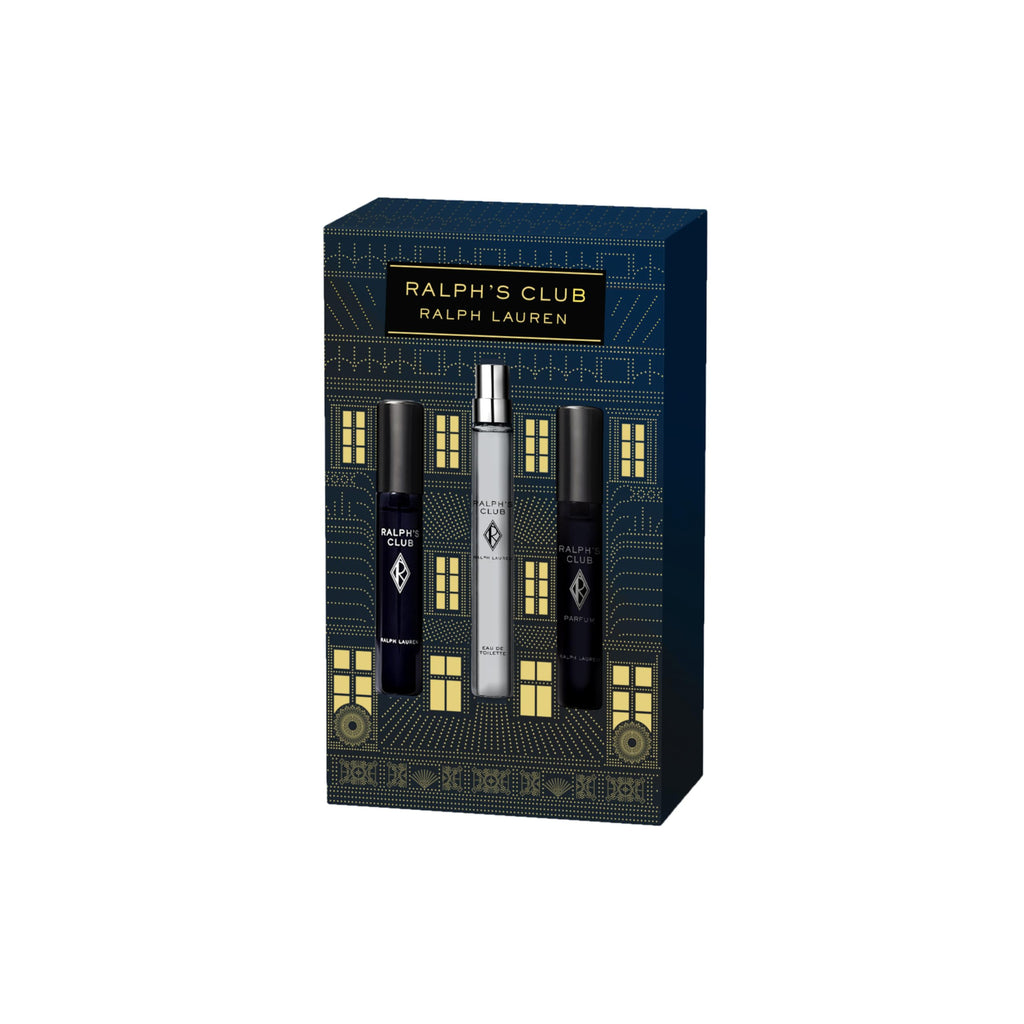Ralph Lauren - Ralphs Club Mens Cologne Discovery Set - Eau de Parfum Eau de Toilette & Parfum - Woody & Fresh - 3-Piece Gift Set - Travel Size - 0.3 Fl Oz Each