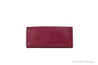 Michael Kors Hamilton Medium Mulberry Grained Leather Satchel Crossbody Handbag