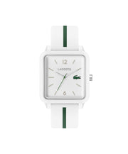 Lacoste 12.12 Studio Mens SS Case Quartz Watch with White Rubber Strap (Model: 2011251)
