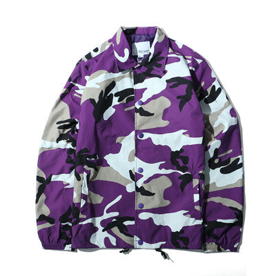 Men's Camouflage Coach Jacket, Skateboard Windbreaker