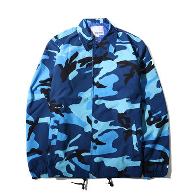 Men's Camouflage Coach Jacket, Skateboard Windbreaker